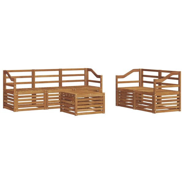 vidaXL Ensemble de canapés d'extérieur 6 pc Naturel