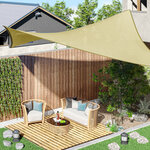 Voile d'ombrage carré 3 x 3 m polyéthylène haute densité résistant aux uv coloris sable