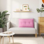 vidaXL Coussin de Dos Rose 80 x 19 x 50 cm tissu