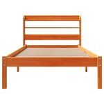 vidaXL Cadre de lit avec tête de lit sans matelas cire marron 75x190cm