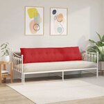 vidaXL Coussin de Dos Rouge 200 x 19 x 50 cm tissu