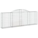 vidaXL Panier de gabions arqué 300x30x100/120 cm Fer galvanisé