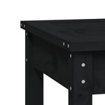 vidaXL Banc de jardin noir 80x44x45 cm bois massif de pin