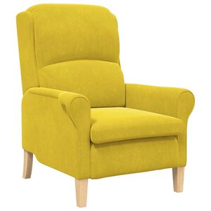 vidaXL fauteuil Jaune 76 x 94 x 102 cm Velours