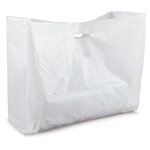 Sac plastique blanc grand volume à poignées découpées 58 x 65 x 10 cm (lot de 50)