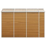 vidaXL Abri de jardin marron clair 191x300x198 cm acier galvanisé