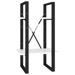 vidaXL Bibliothèque à 2 niveaux blanc 40x30x70 cm bois d'ingénierie