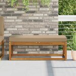 vidaXL Coussin de Siège d'Extérieur Taupe 111 5 x 40 x 8 cm