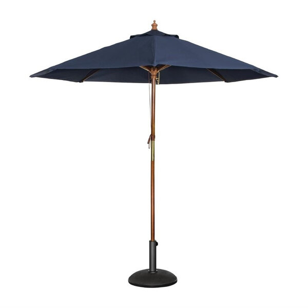 Parasol de terrasse professionnel de 2 5 m bleu marine à poulie - bolero -  - polyester x2370mm