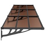 vidaXL Auvent de porte Noir 358 5x90 cm Polycarbonate
