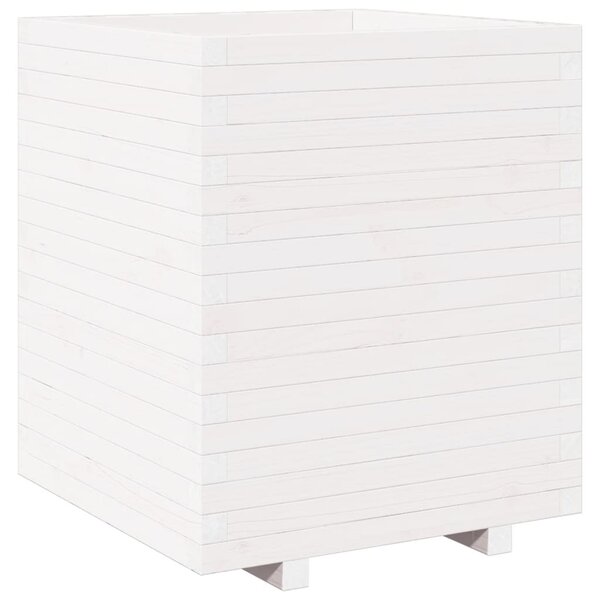 vidaXL Jardinière blanc 60x60x72 5 cm bois de pin massif