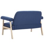 vidaXL Canapé à 2 places Tissu Bleu
