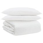 vidaXL Ensemble de Duvet avec oreiller 3 pc Blanc Plume de canard