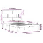 vidaXL Cadre de lit sans matelas 120x200 cm bois massif