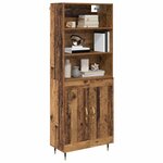 vidaXL Haut Armoire Bois Ancien 69 5 x 34 x 180 cm Bois d'ingénierie