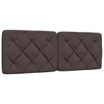 vidaXL Cadre de lit sans matelas marron foncé 140x190 cm tissu