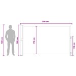 vidaXL Store latéral rétractable Taupe 300 x 180 cm Polyester