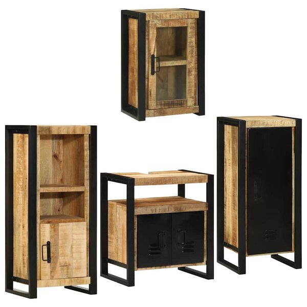 vidaXL Ensemble de mobilier de salle de bain Montage mural 4 Pièces