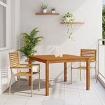 vidaXL Ensemble de salle à manger de jardin 3 pièces beige  acacia