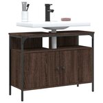 vidaXL Armoire lavabo de salle de bain chêne marron 80x30x60 cm