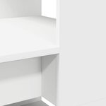 vidaXL Bureau avec étagère Blanc 113 x 54 x 120 cm Bois d'ingénierie