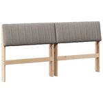 vidaXL Tête de lit capitonnée Taupe 150 cm Pin massif
