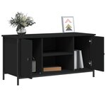 vidaXL Meuble TV Noir 100x40x50 cm Bois d'ingénierie