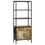 Armoire haute vidaXL 70x35x180 cm en Bois Massif de Manguier