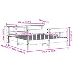 vidaXL Cadre de lit sans matelas 200x200 cm bois massif de pin
