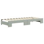 vidaXL Lit de jour avec gigogne et matelas gris clair 80x200cm velours