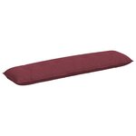 vidaXL Coussin de Dos Bordeaux 200 x 19 x 50 cm tissu