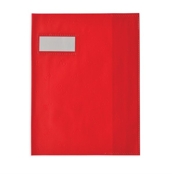 Protège-cahier Styl'SMS 17x22 cm pvc 120 avec Porte-étiquette Rouge OXFORD