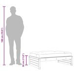 vidaXL Repose-pied de jardin 120x80 cm blanc bois de pin massif