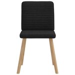vidaXL Chaises à manger lot de 6 noir tissu