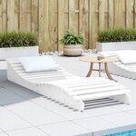 vidaXL Chaise longue blanc 205x60x31 5 cm bois massif de pin