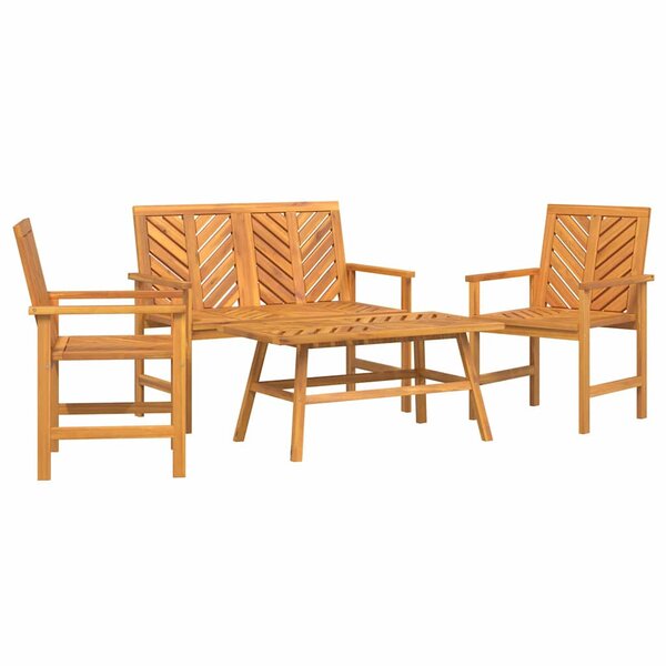vidaXL Ensemble de salon de jardin 2 Pièces Marron Bois d'acacia massif