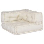 vidaXL Pouf modulaire crème 70x70x54 tissu