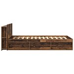 vidaXL Cadre de lit avec rangement Bois ancien 90 x 200 cm