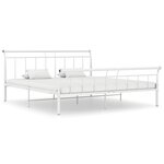 vidaXL Cadre de lit Blanc Métal 200x200 cm