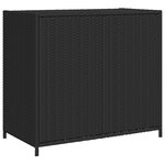 vidaXL Armoire de rangement de jardin noir 83x45x76 cm résine tressée