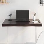 vidaXL Dessus de table bois chêne massif traité bordure assortie