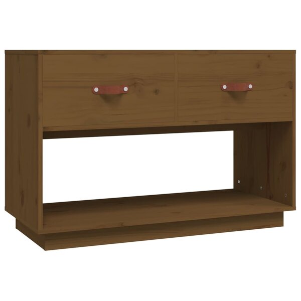 vidaXL Meuble TV Marron miel 90x40x60 cm Bois de pin massif