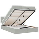 vidaXL Cadre de lit ottoman avec matelas gris clair 140x200 cm velours