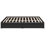vidaXL Cadre de lit avec tiroirs sans matelas noir 180x200 cm