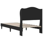 vidaXL Cadre de lit avec tête de lit Noir 90 x 190 cm Simili cuir