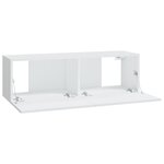 vidaXL Meubles TV muraux 4 Pièces blanc 100x30x30 cm