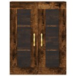 vidaXL Armoire murale chêne fumé 69 5x34x90 cm