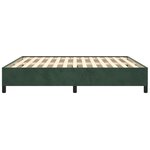 vidaXL Cadre de lit sans matelas vert foncé 160x200 cm velours