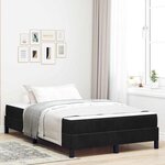 vidaXL Lit à ressorts avec matelas Noir 120 x 220 cm tissu