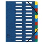 Trieur Harmonika® À Fenêtres Avec Élastiques Véritable Carte Lustrée 24 Compartiments - Couleurs Assorties - X 4 - Exacompta